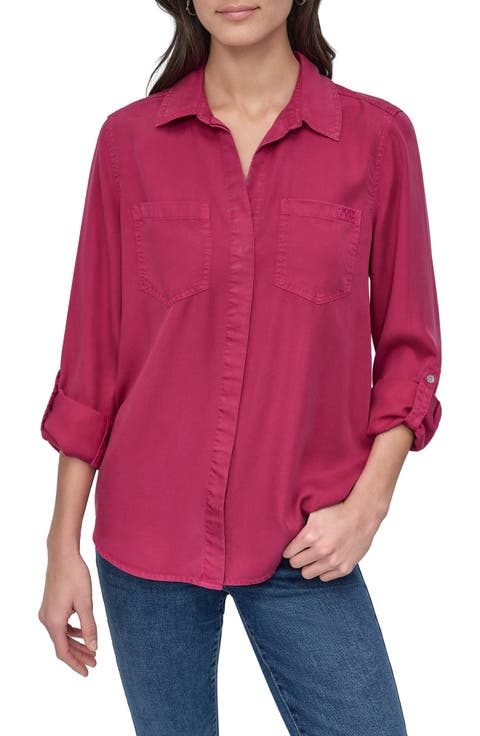 Tencel® Lyocell Chambray Button-Up Shirt