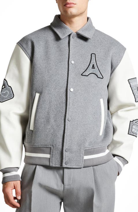 Oscar Mona Lisa Wool Blend Varsity Jacket