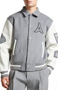 Manière De Voir Oscar Mona Lisa Wool Blend Varsity Jacket