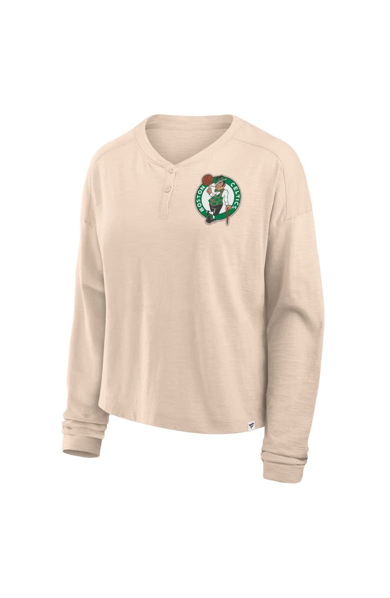 FANATICS Women's Fanatics Natural Boston Celtics Boxed Out Drop Fashion Long Sleeve T-Shirt, Alternate, color, Natural