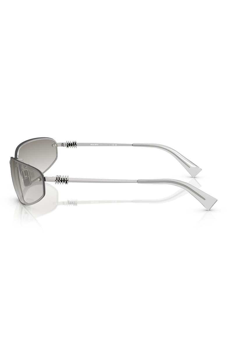 Miu Miu 69mm Oversize Oval Sunglasses, Alternate, color, Silver