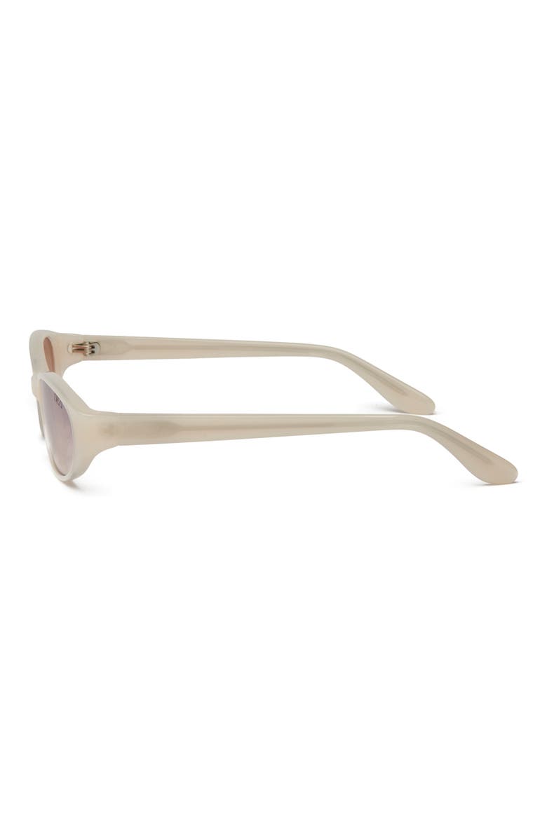 Gisele Oval Sunglasses, Alternate, color, CREAM / LIGHT BROWN FADED