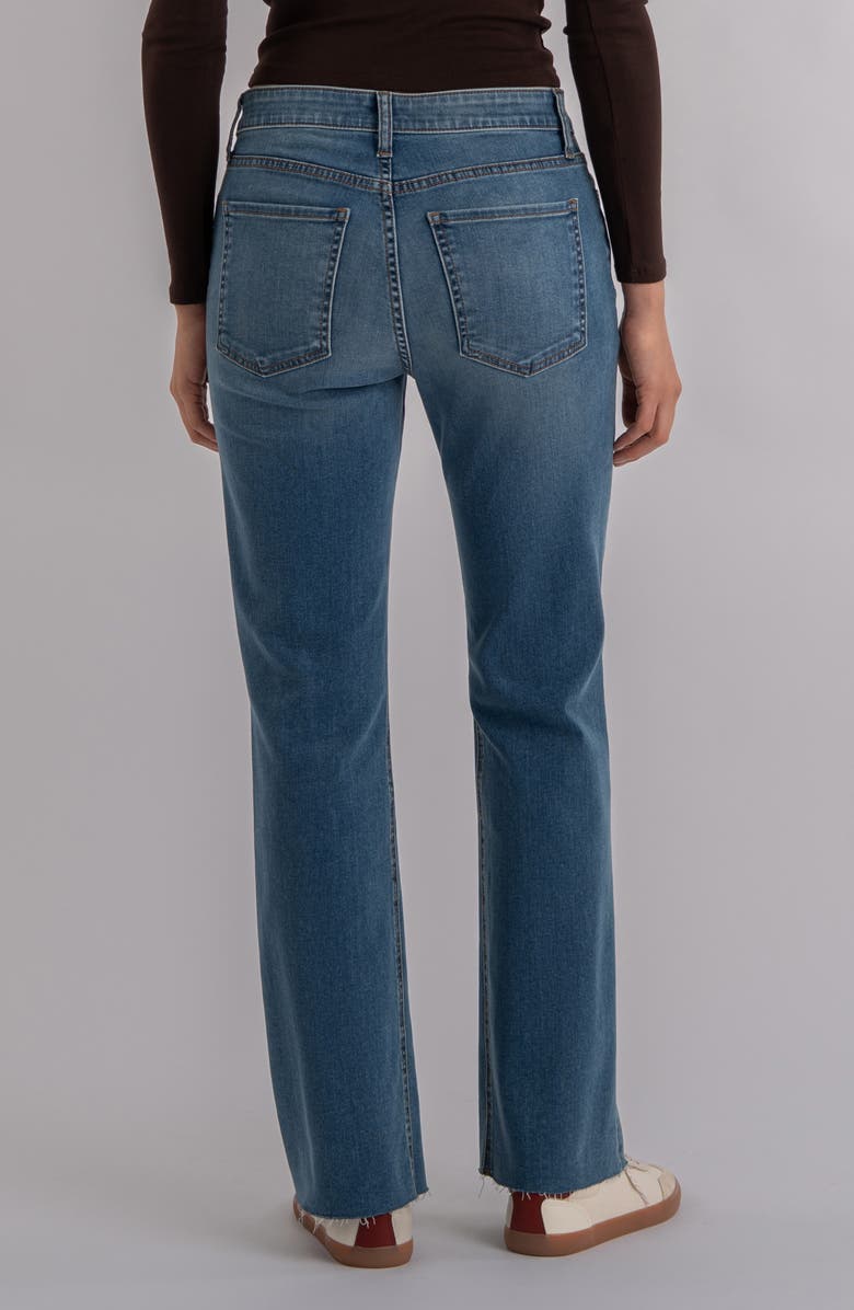 KUT from the Kloth Kelly Raw Hem High Waist Kick Flare Jeans, Alternate, color, Senses