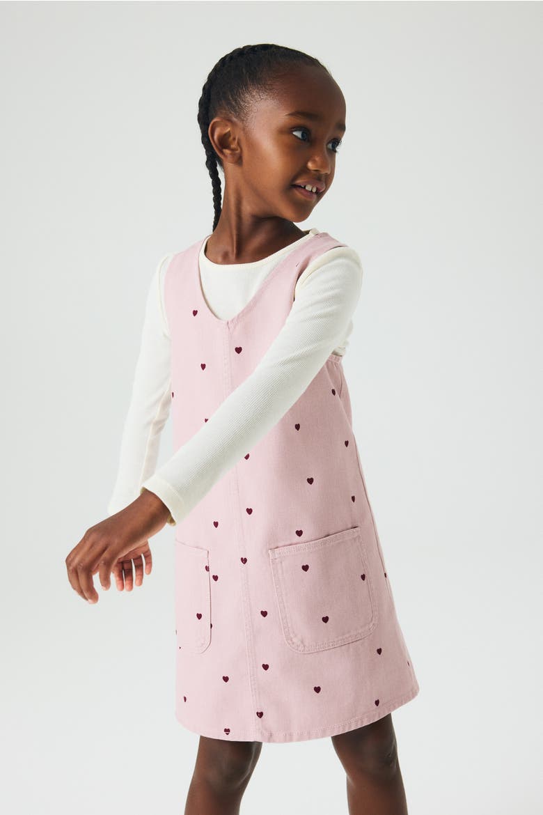 2-piece Dress And Top Set, Alternate, color, Pink/hearts