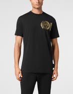 PLEIN SPORT Cotton T-Shirt Round Neck Ss Lamina Tiger Men