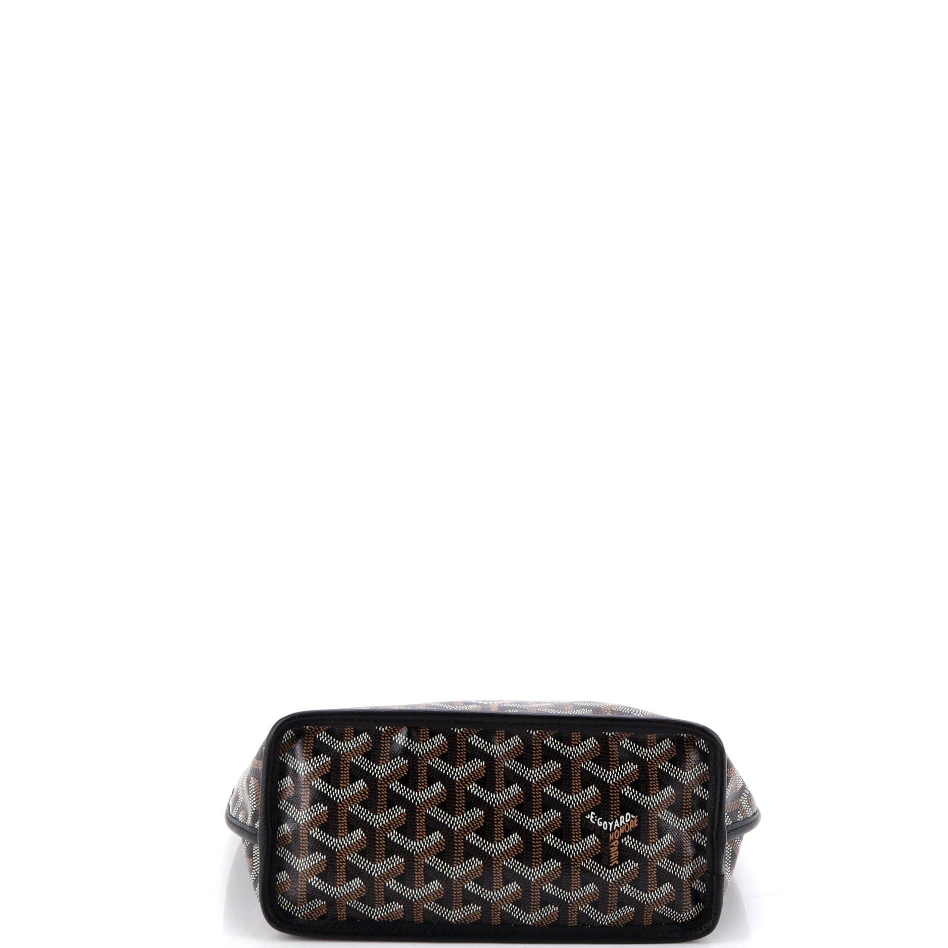 Pre-Owned Goyard Anjou Reversible Tote Coated Canvas Mini, Alternate, color, Black