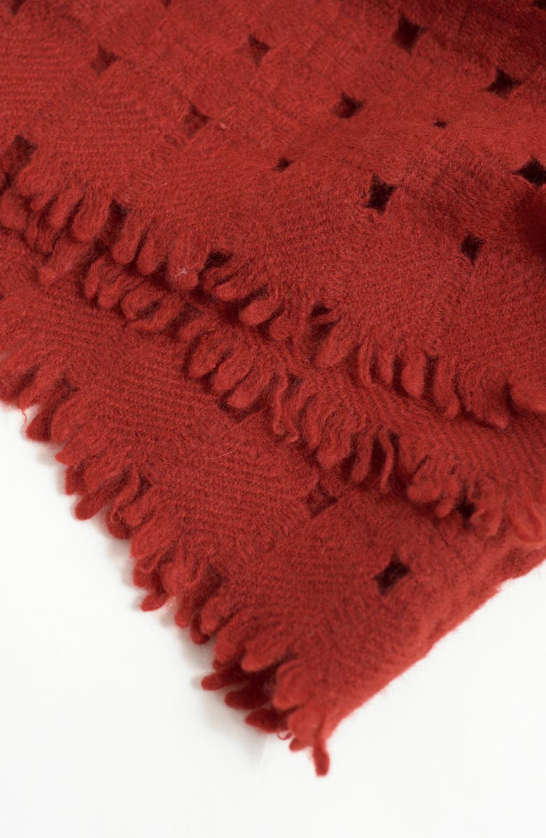 Lost Pattern Pixie Cashmere Scarf, Alternate, color, Red