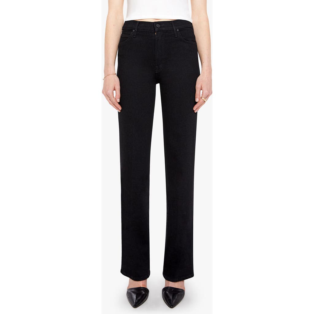 Mother The Kick It Relaxed Straight Leg Jeans In Black