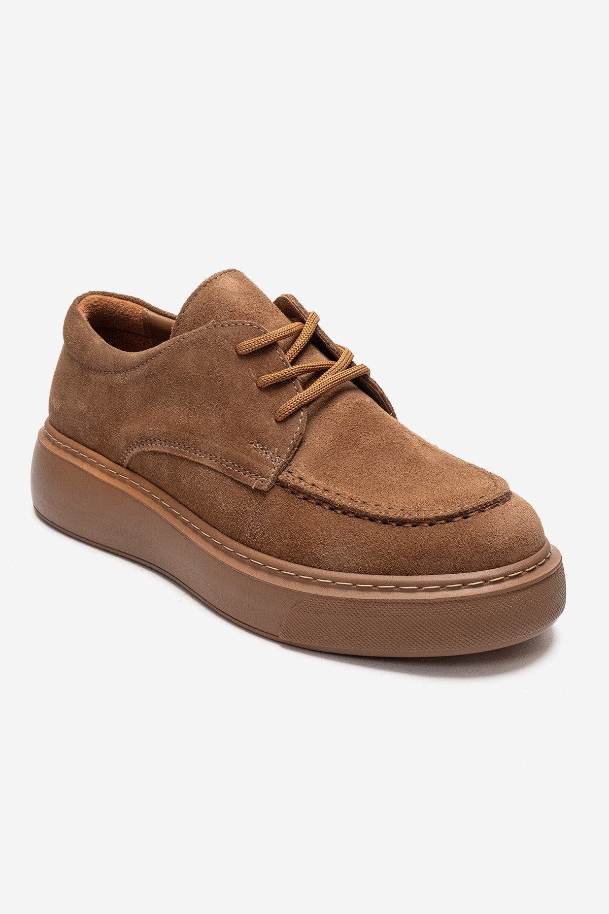Mareon Leather Lace Up Sneaker, Alternate, color, Cognac Suede