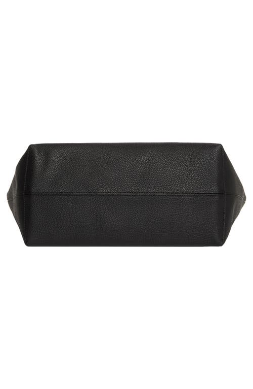 Marni Medium Trunkaroo Leather Shopper In Black