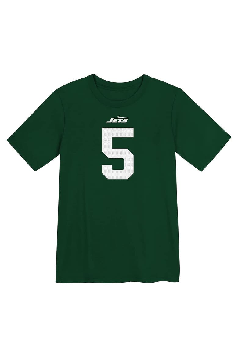Preschool Nike Garrett Wilson Green New York Jets Player Name & Number T-Shirt, Alternate, color, Green