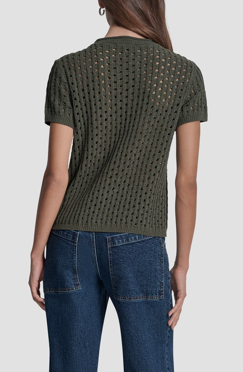 DKNY Jeans Open Stitch Sweater, Alternate, color, Hemlock