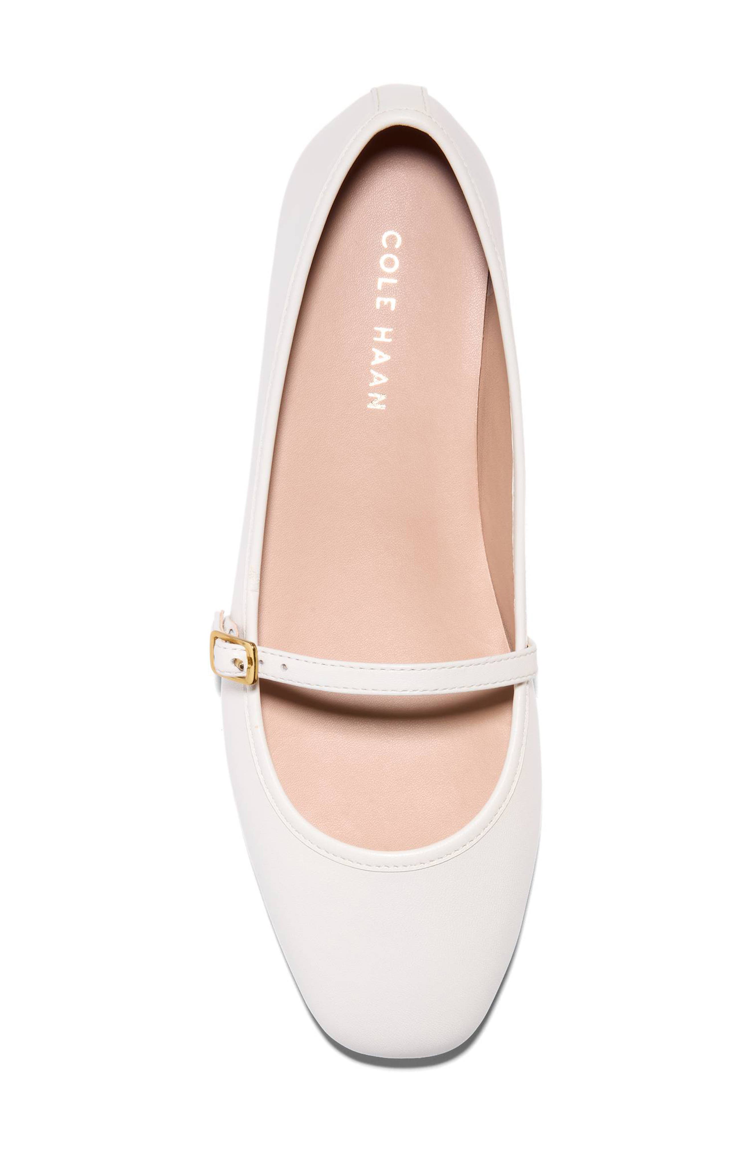 Yelena Mary Jane Flat, Alternate, color, IVORY LEATHER
