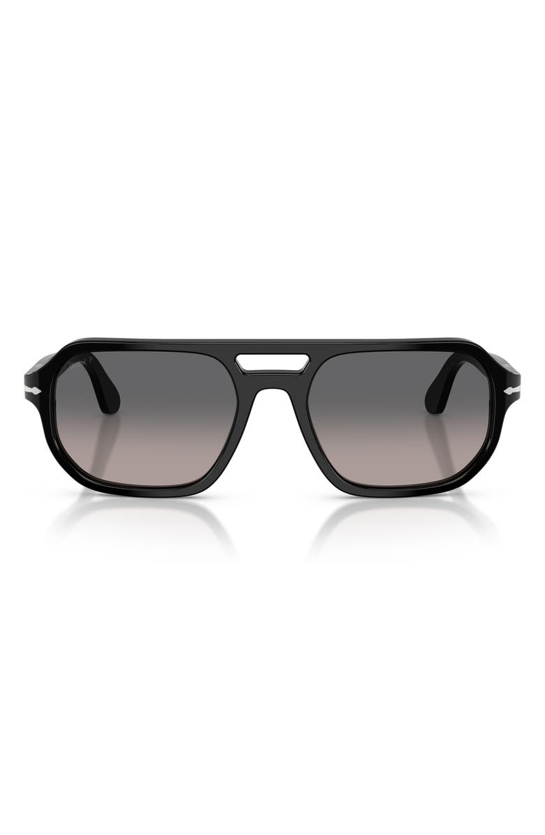 Persol Guido 56mm Gradient Polarized Pillow Sunglasses, Main, color,