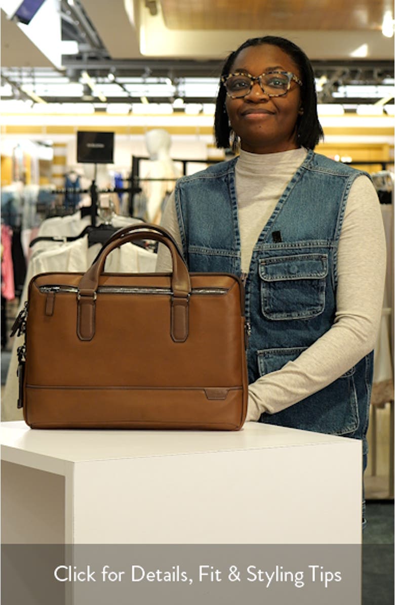 Sycamore Slim Leather Briefcase, sales video thumbnail