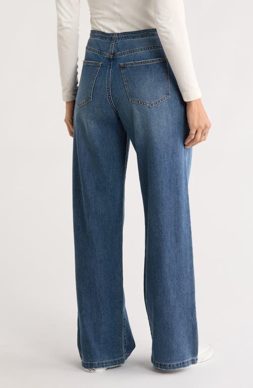 Habitual Wide Leg Denim Pants In Blue