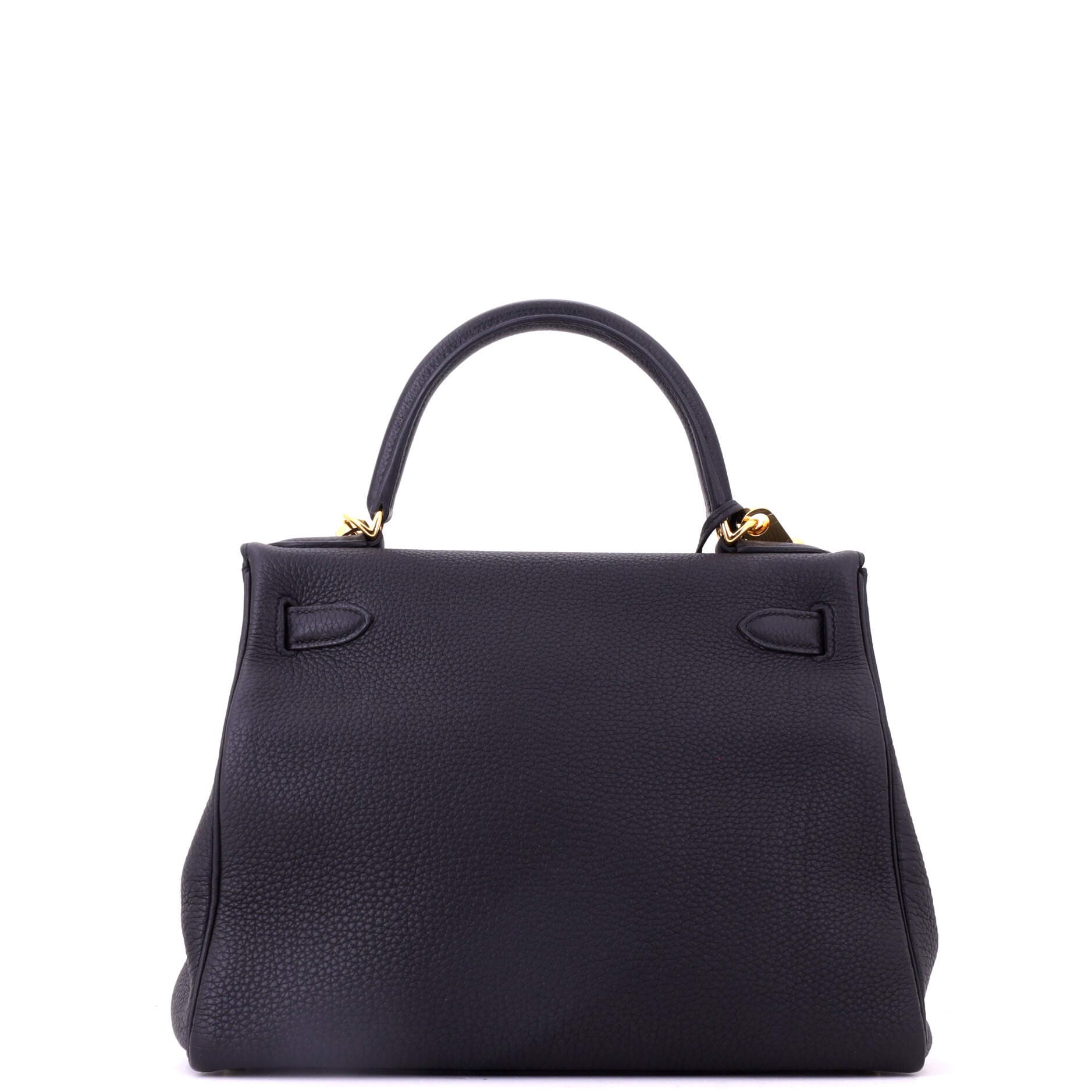 Pre-Owned Hermes Kelly Handbag Black Togo with Gold Hardware 28, Alternate, color, Noir