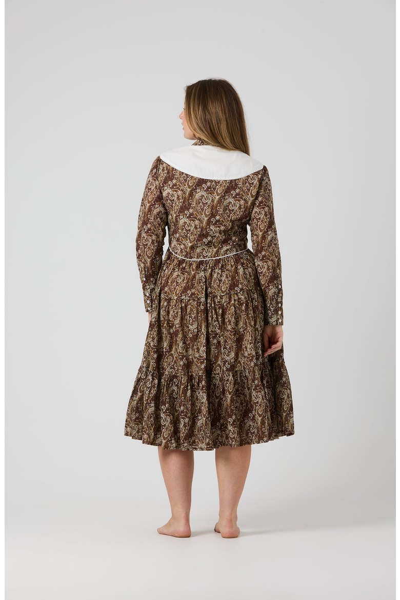 Beck Dress, Alternate, color, Brown Paisley