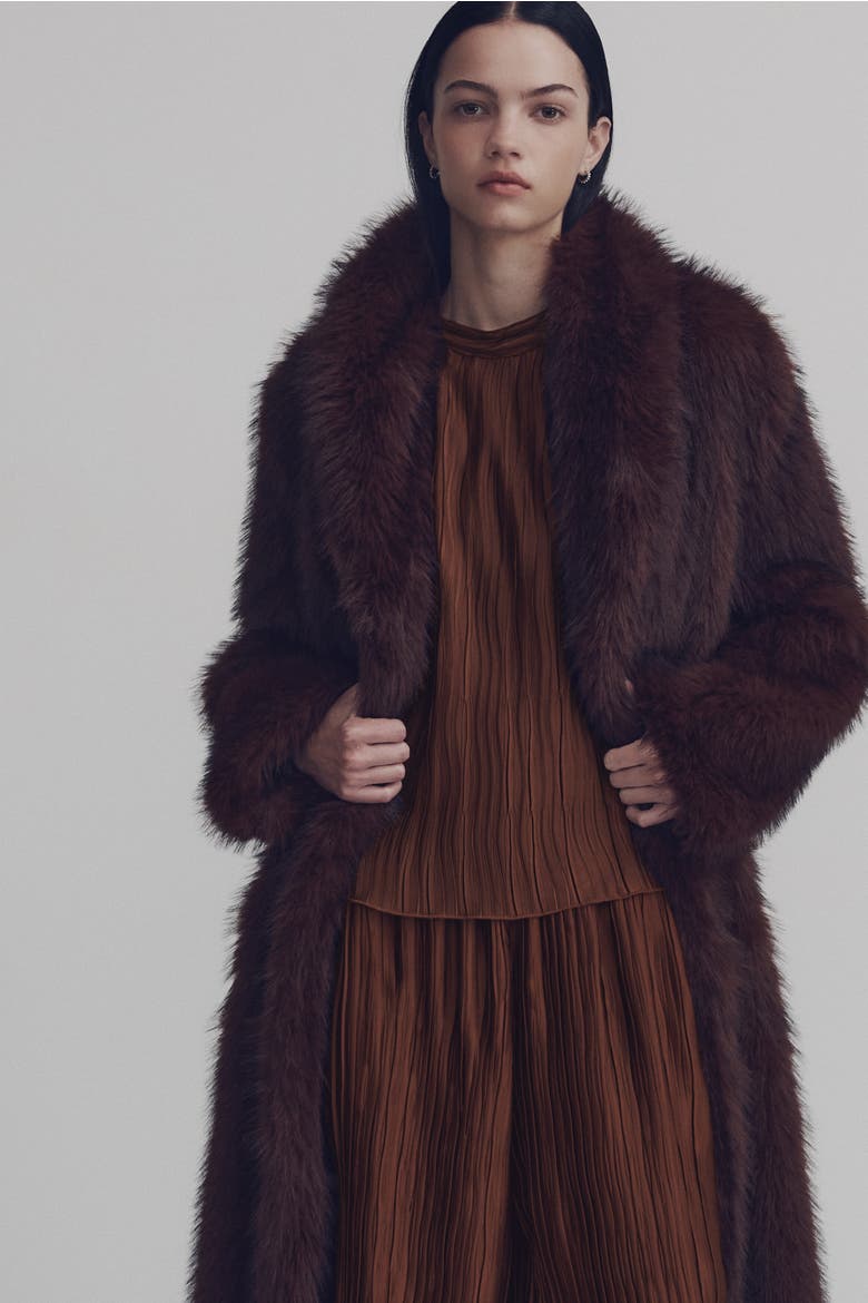 Crinkled Pull-on Trousers, Alternate, color, Brown