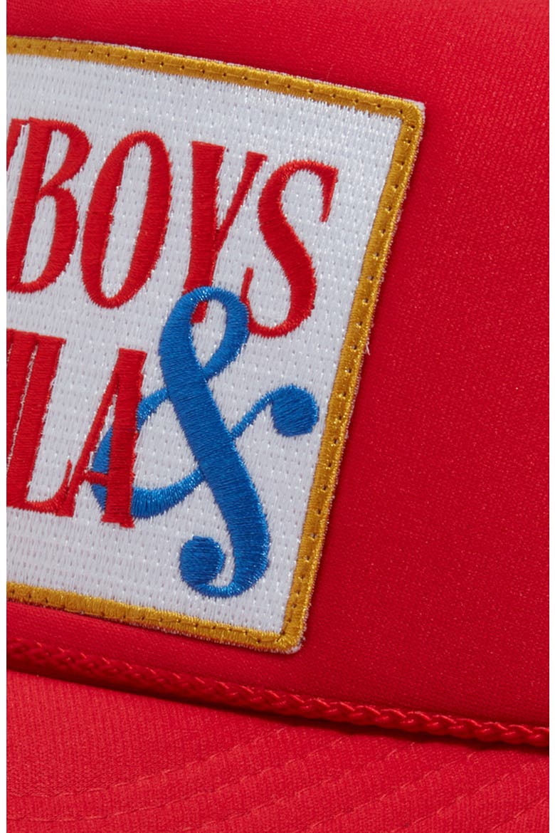 Cowboys & Tequila Patch Trucker Hat, Alternate, color, RED