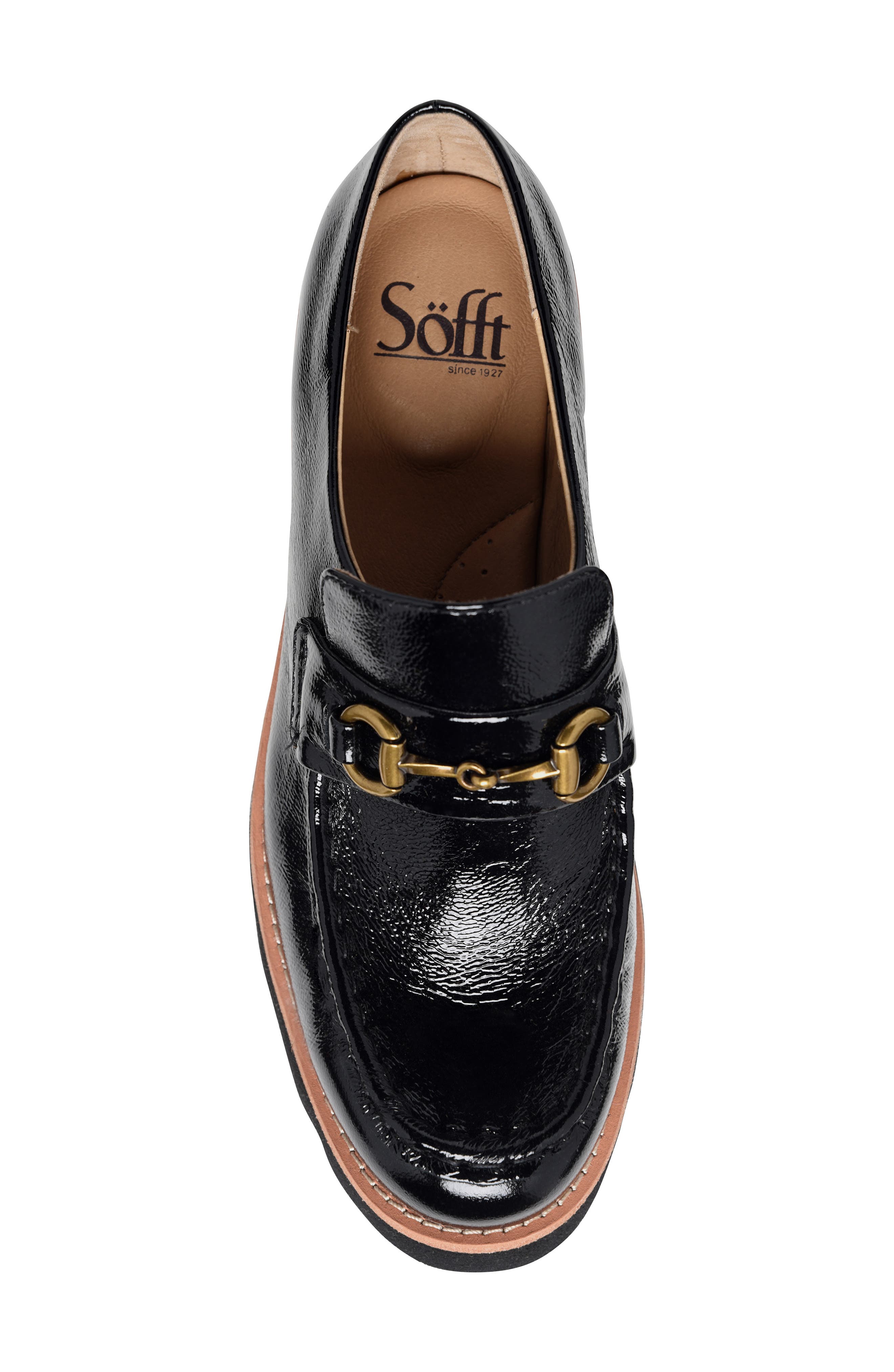Söfft Prewitt Horsebit Loafer, Alternate, color, Black Patent
