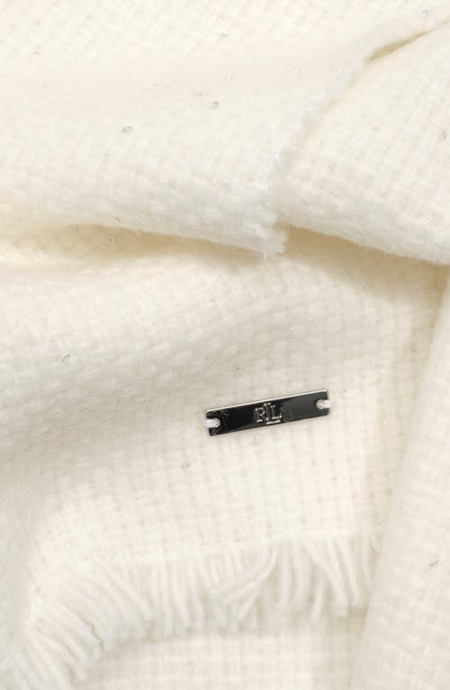 Lauren Ralplh Lauren Soft Basket Weave Scarf In White