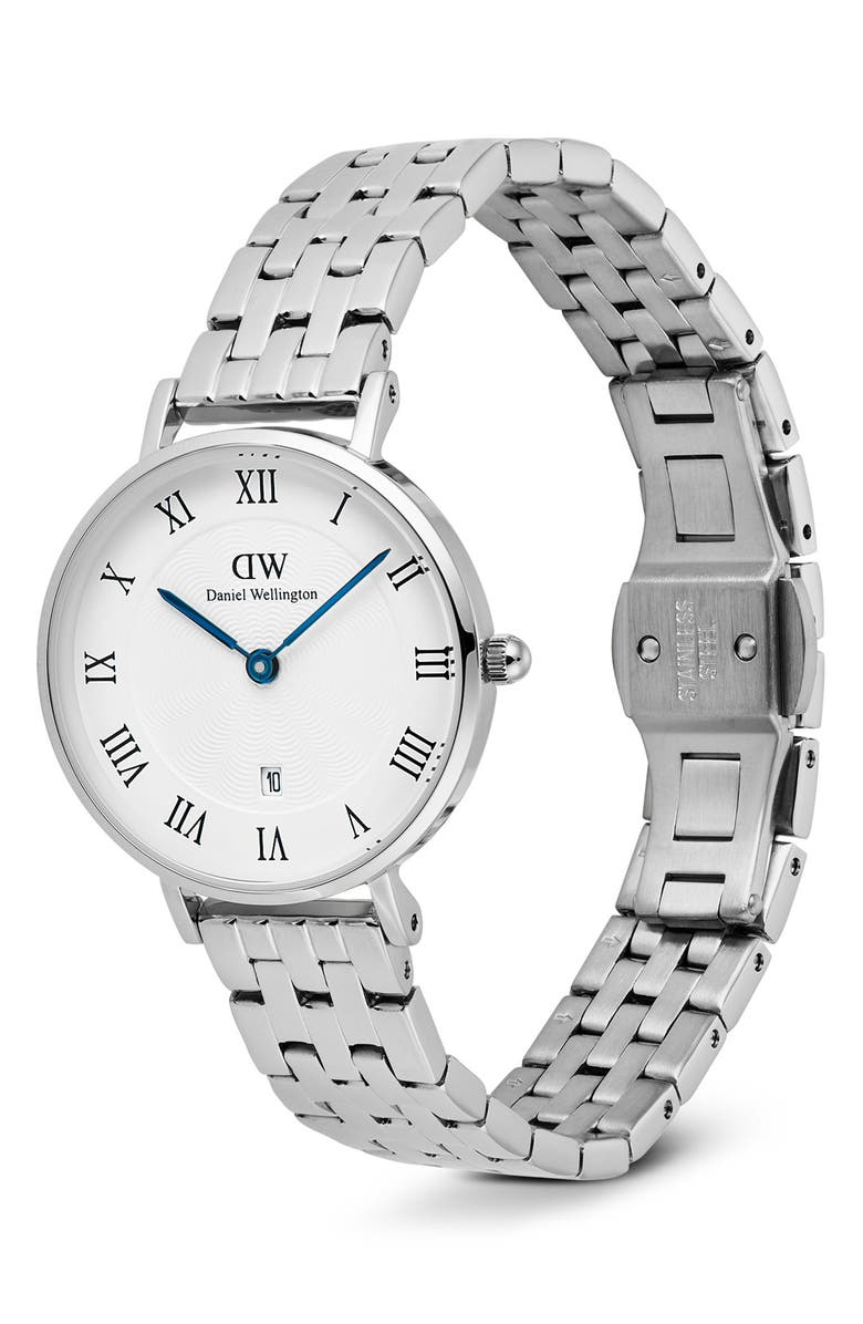 Daniel Wellington Petite Bracelet Watch, 28mm, Alternate, color, Silver