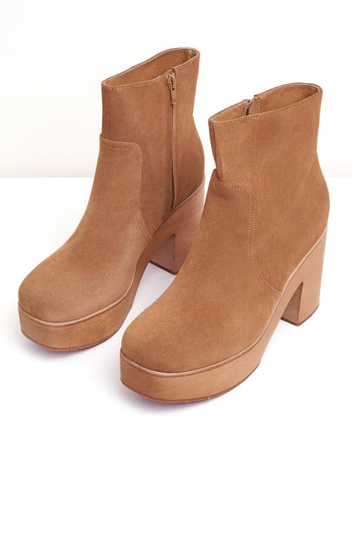 Charlotte Stone Paz Platform Clog Boot In Brown