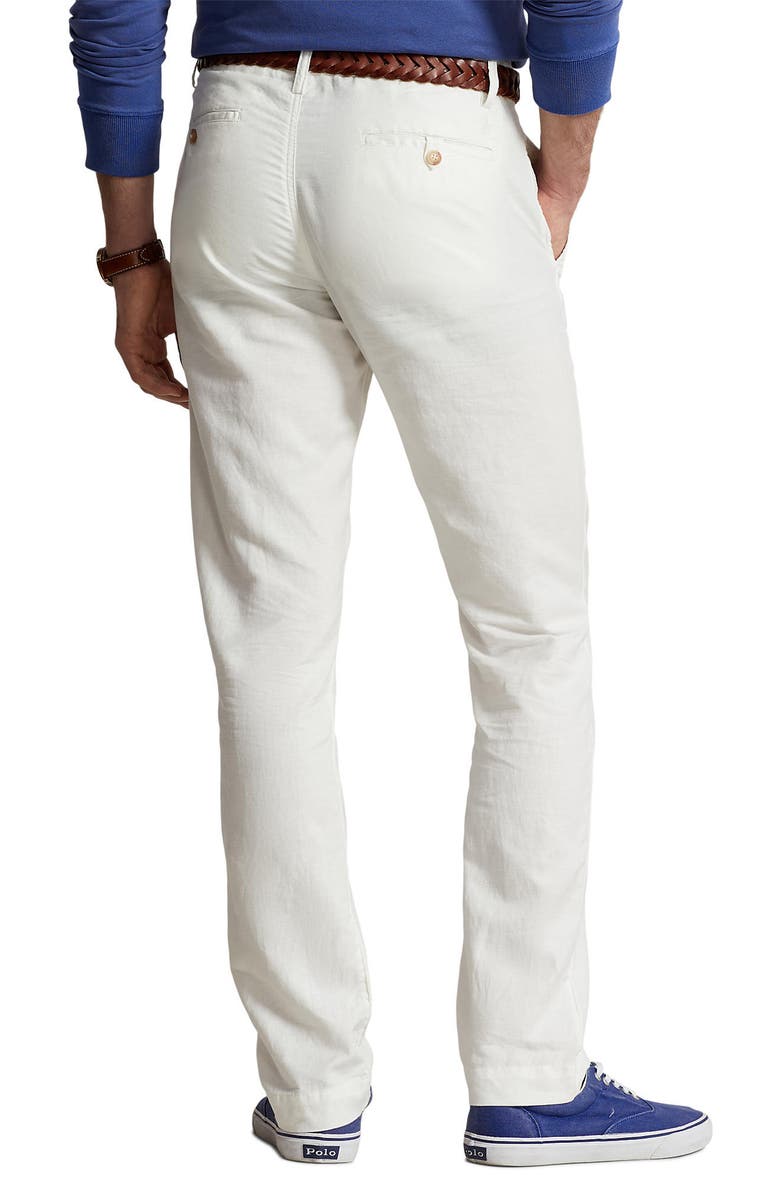 Polo Ralph Lauren Flat Front Linen & Cotton Pants, Alternate, color, 