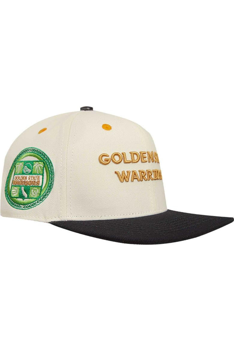 Men's Cream/Black Golden State Warriors Album Cover Snapback Hat, Main, color, Cream