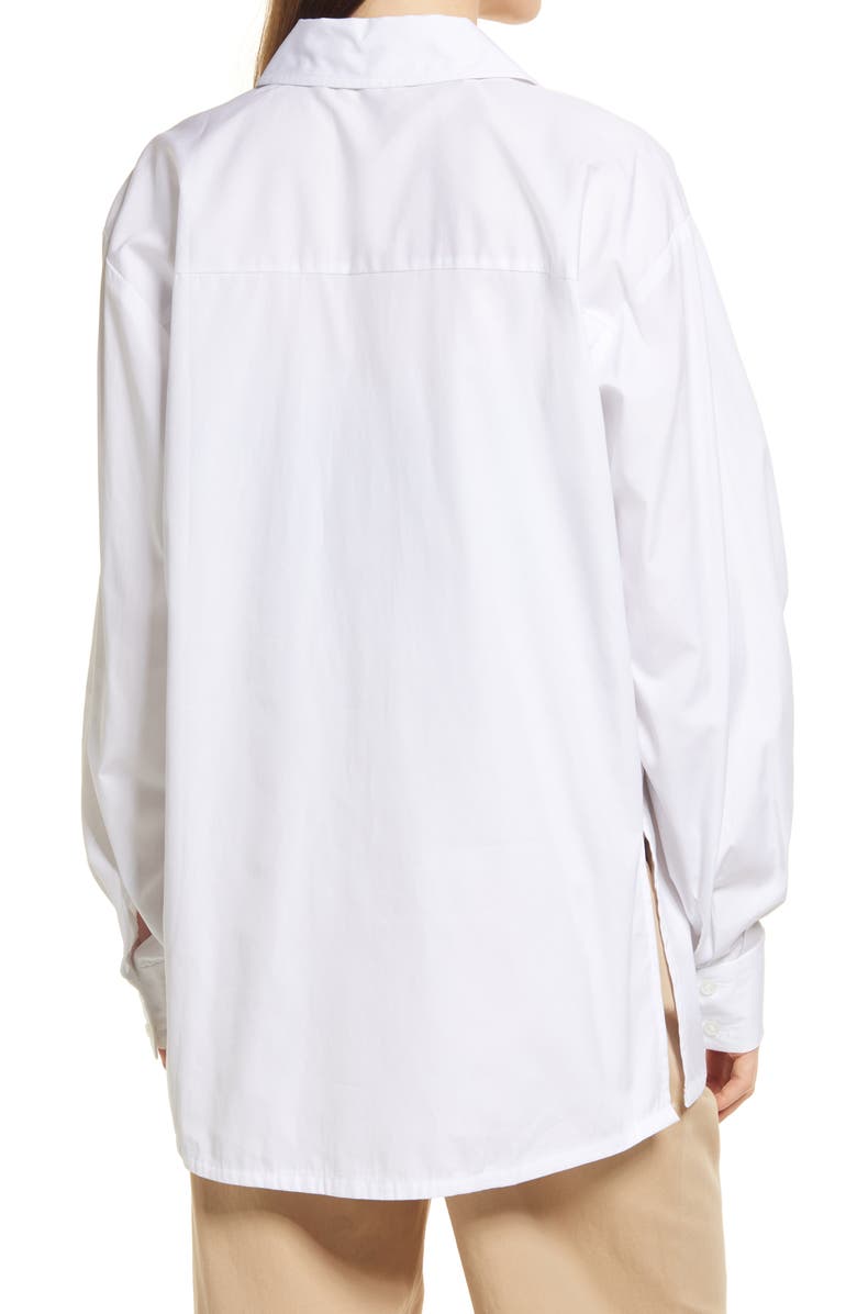 Open Edit Relaxed Poplin Button-Up Shirt, Alternate, color,