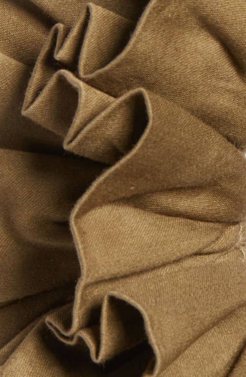 Damson Madder Garter Ruffle Scrunchie In Brown