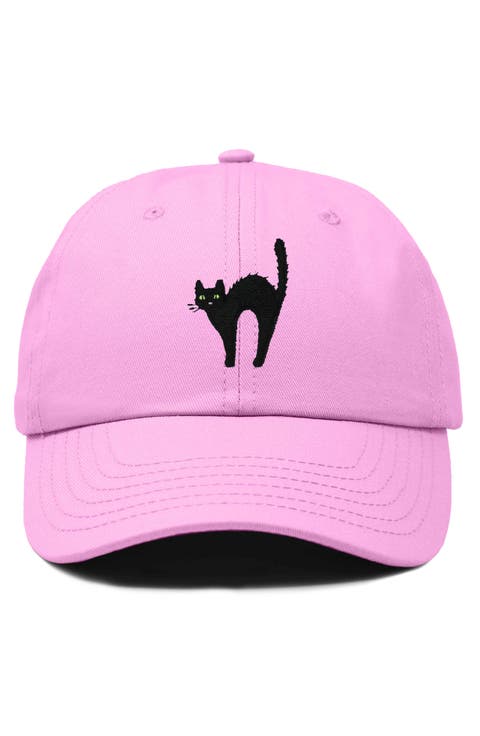 Black Cat Embroidered Casual Hat