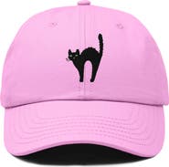 Dalix Black Cat Embroidered Casual Hat