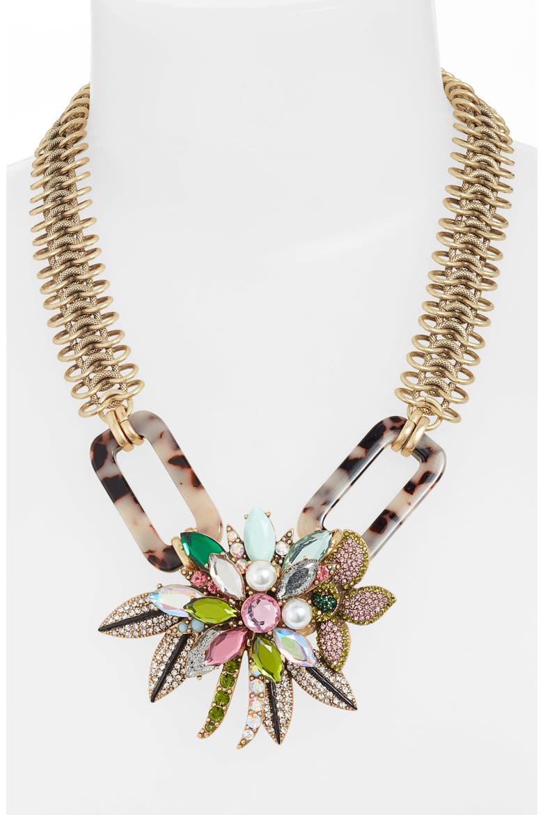 Belle Bib Necklace, Alternate, color, GOLD/ MULTI