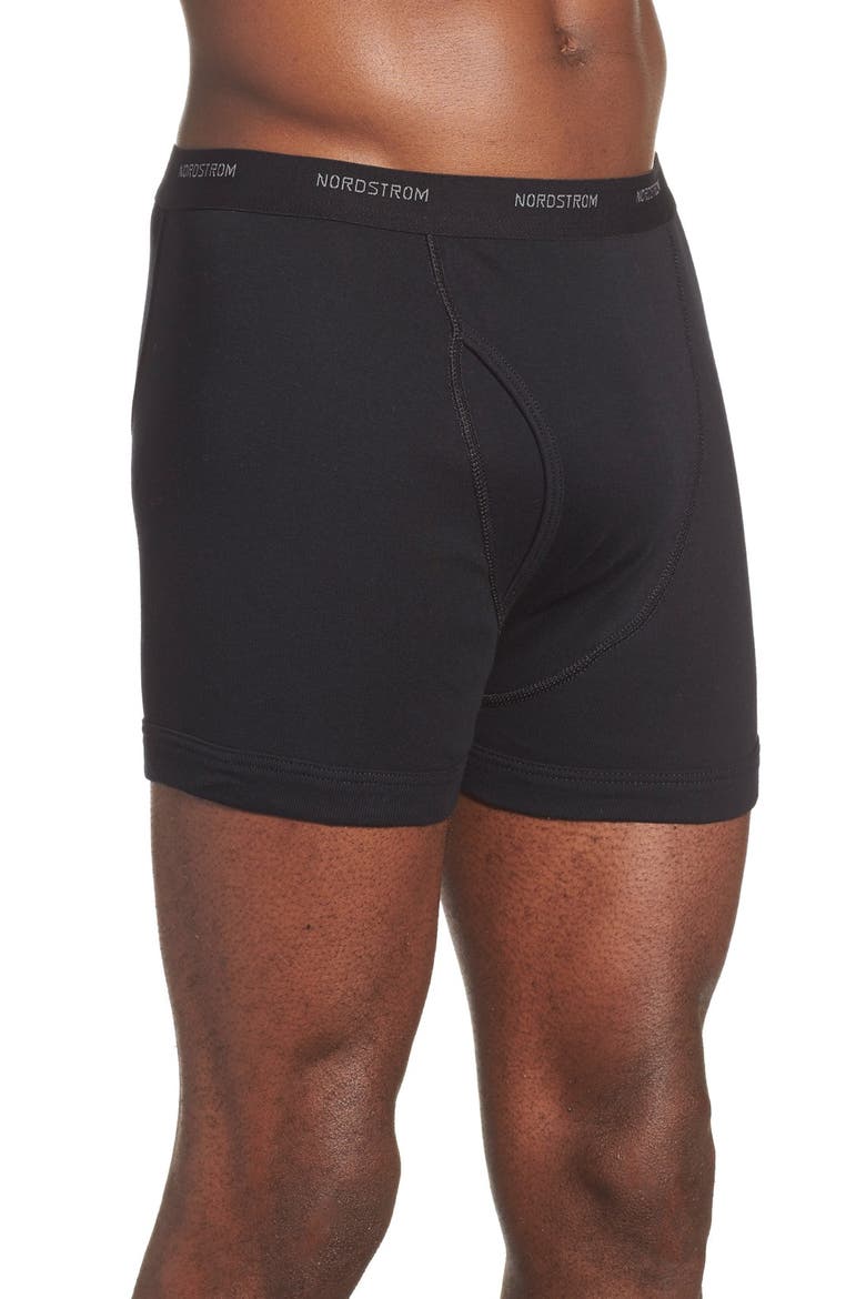 3-Pack Supima® Cotton Boxer Briefs, Alternate, color, BLACK
