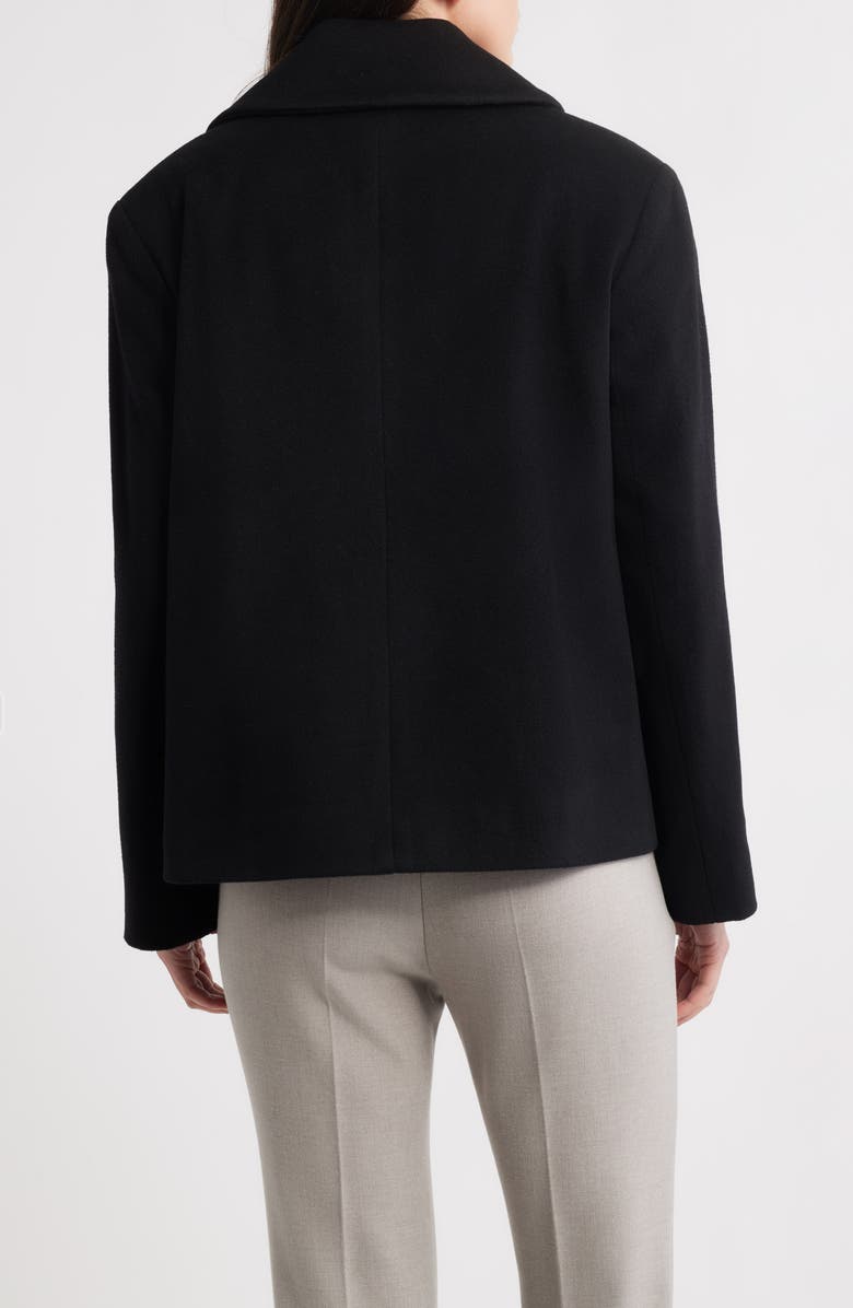Fleurette Jane Wool Peacoat, Alternate, color, Black