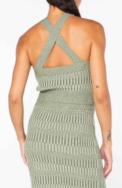 Roxy Gemma Halter Sweater Tank In Green