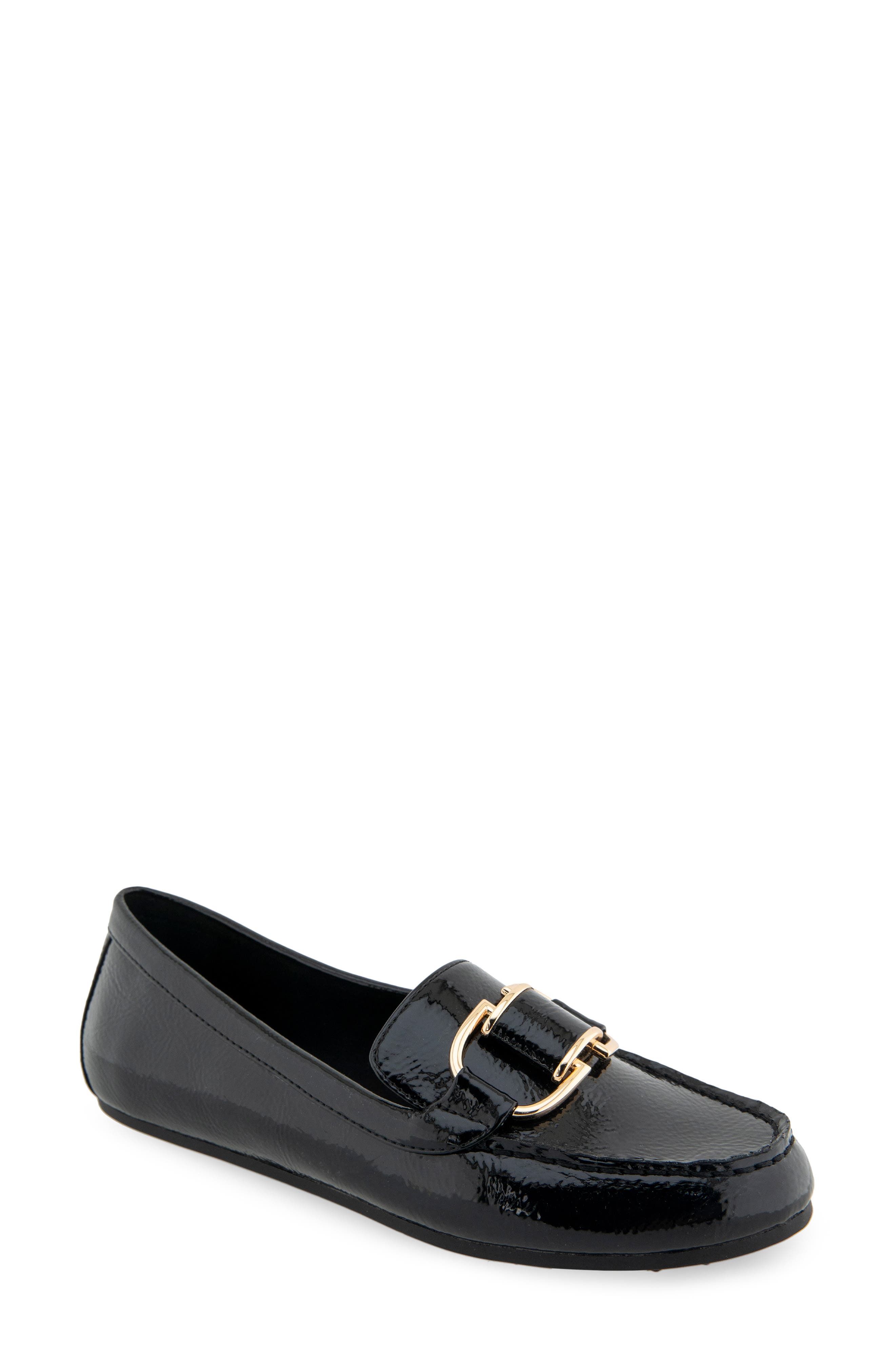 Denver Buckle Loafer, Main, color, BLACK PATENT