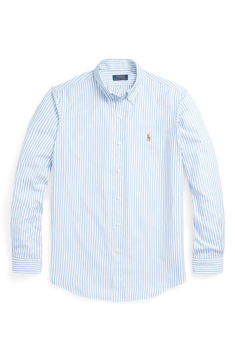 Polo Ralph Lauren Stripe Stretch Cotton Oxford Button-Down Shirt, Alternate, color, 