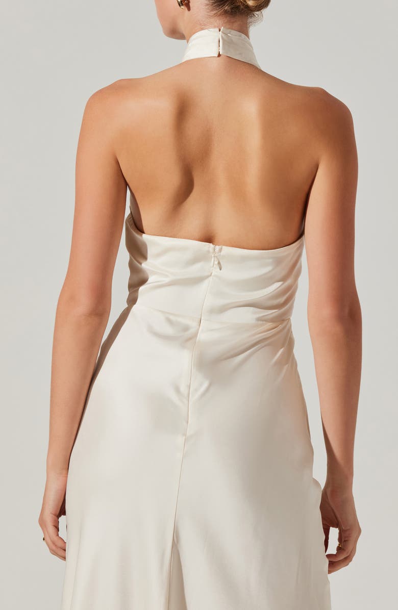 ASTR the Label Marissa Halter Cocktail Dress, Alternate, color, Ivory