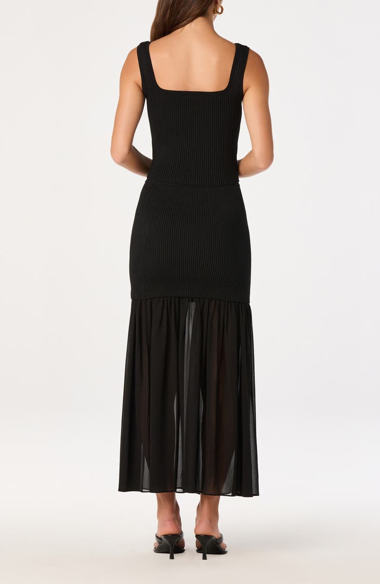 ASTR the Label Halie Mixed Media Maxi Skirt, Alternate, color, Black