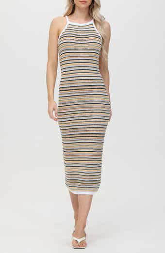525 Joelle Stripe Knit Midi Dress