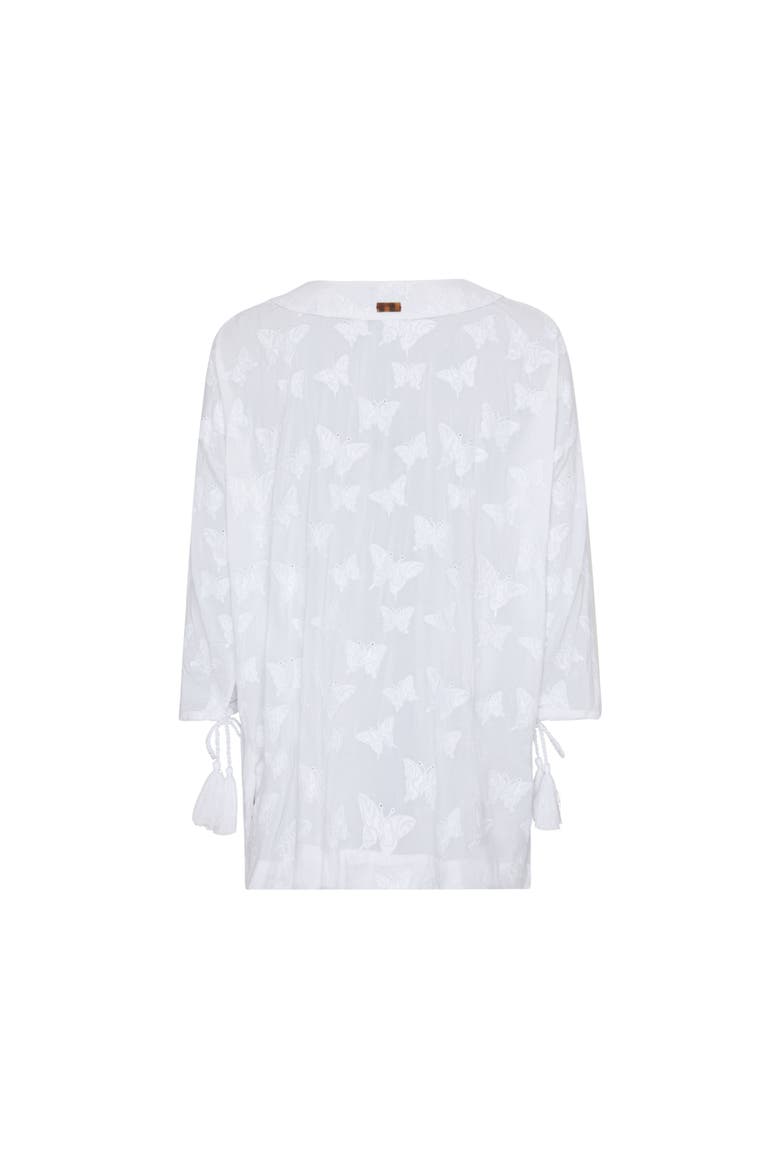 Women's Disco Butterflies Rayon Dress, Alternate, color, BLANC