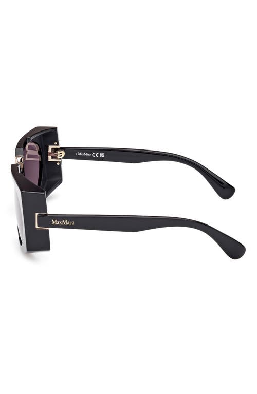 Max Mara 59mm Round Sunglasses In Black