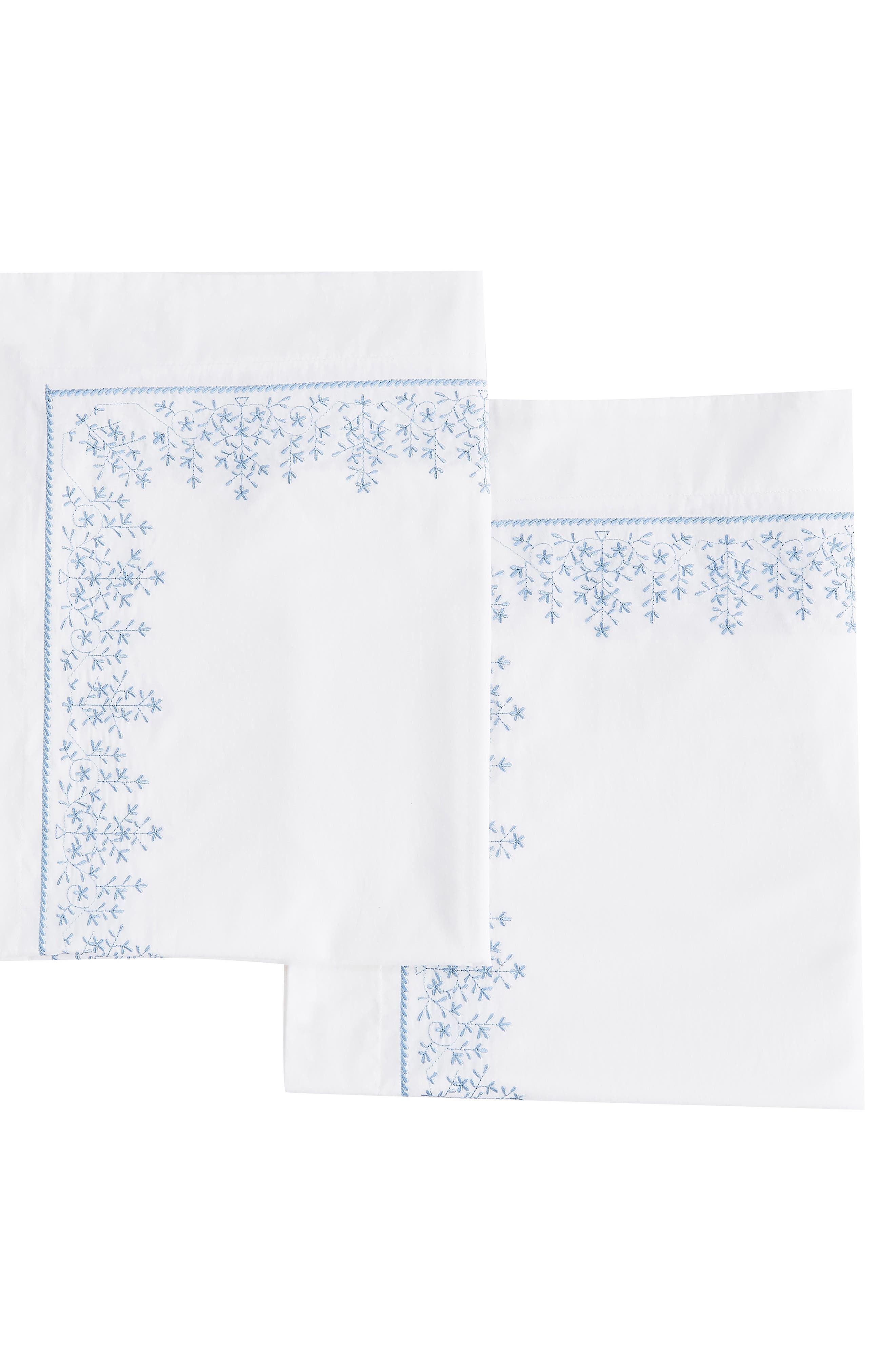MELANGE HOME Embroidered 2-Pack Euro Shams