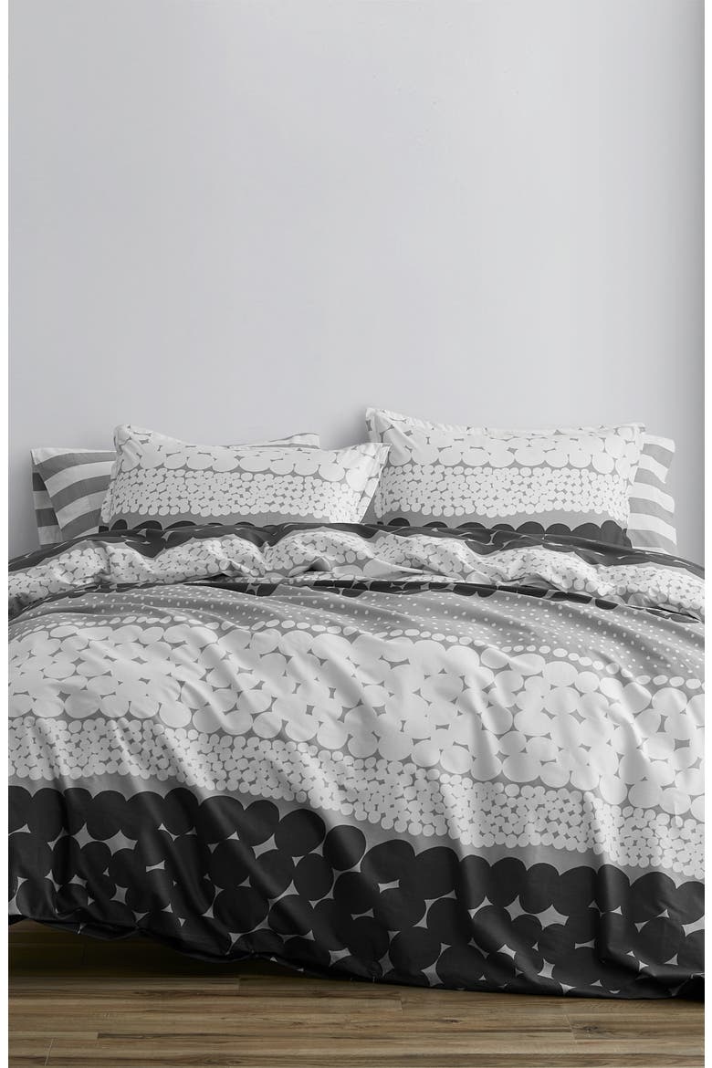 Jurmo Duvet Cover & Sham Set, Alternate, color, DARK GREY