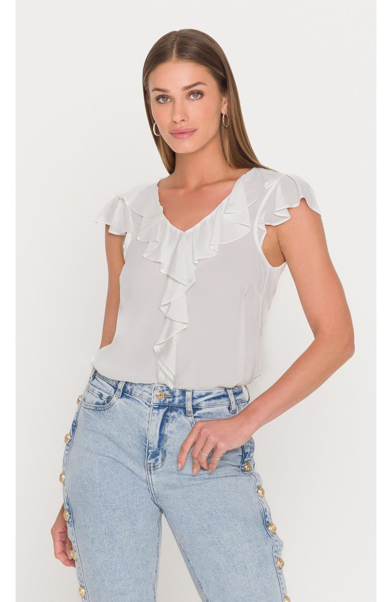 Generation Love Everheart Georgette Blouse, Main, color, White