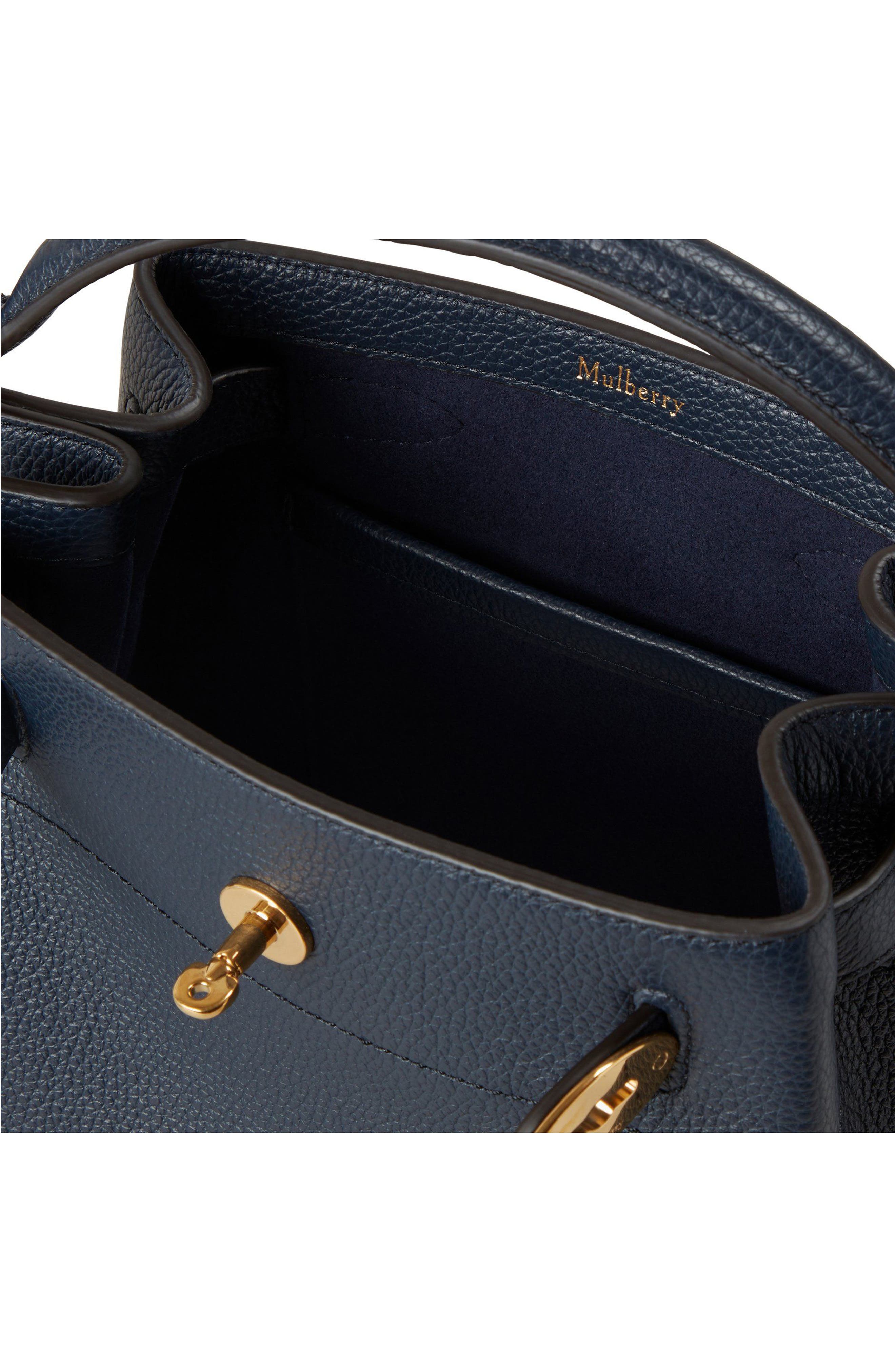 Islington Leather Bucket Bag, Alternate, color, NIGHT SKY