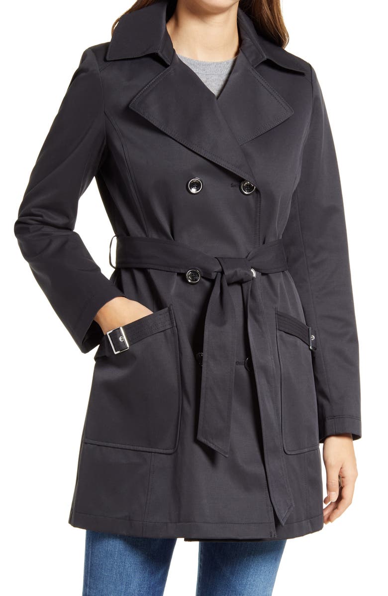 Via Spiga Water Resistant Belted Trench Coat, Main, color,